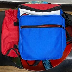 Vibrant Red and Blue Food Storage Bag Set
